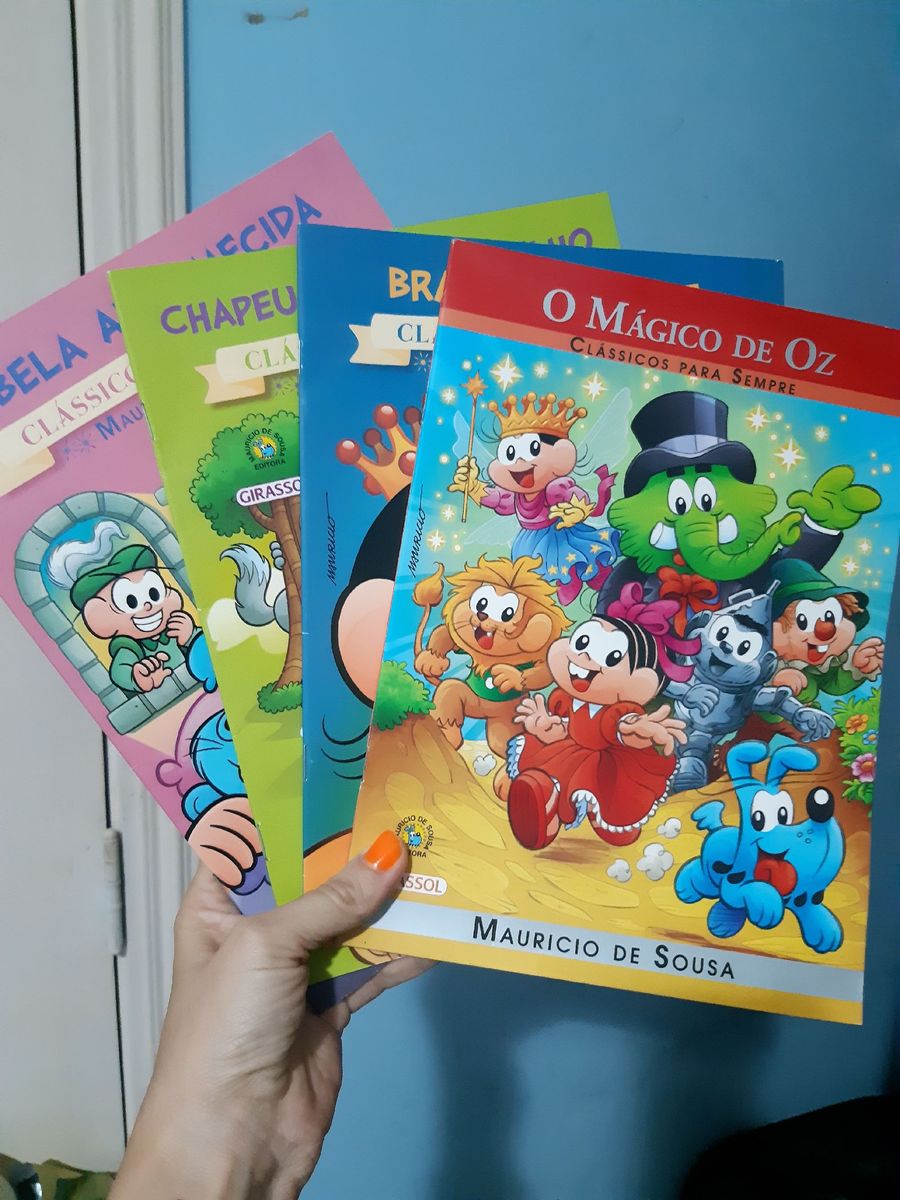4 Livros Clássicos Ilustrados Maurício de Sousa | Item Infantil Editora ...