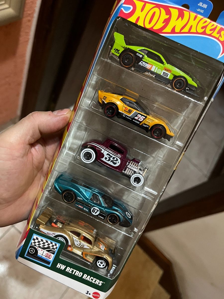 5 Carros de Corrida Hot Wheels Pack Box Original Ford Gt Volkswagen ...