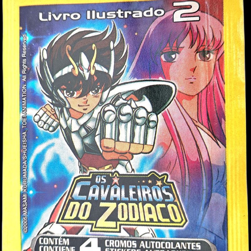 5 Envelopes de Figurinhas Dos Cavaleiros do Zodiaco Lacrados