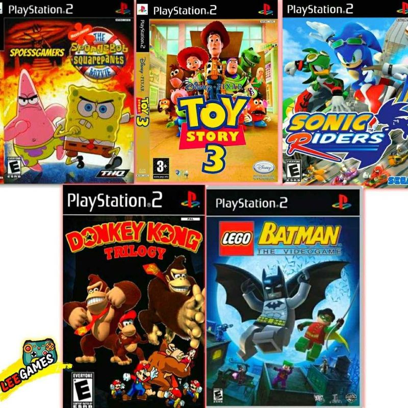 5 Jogos Novos Ps2! Jogos Infantis Playstation 2!