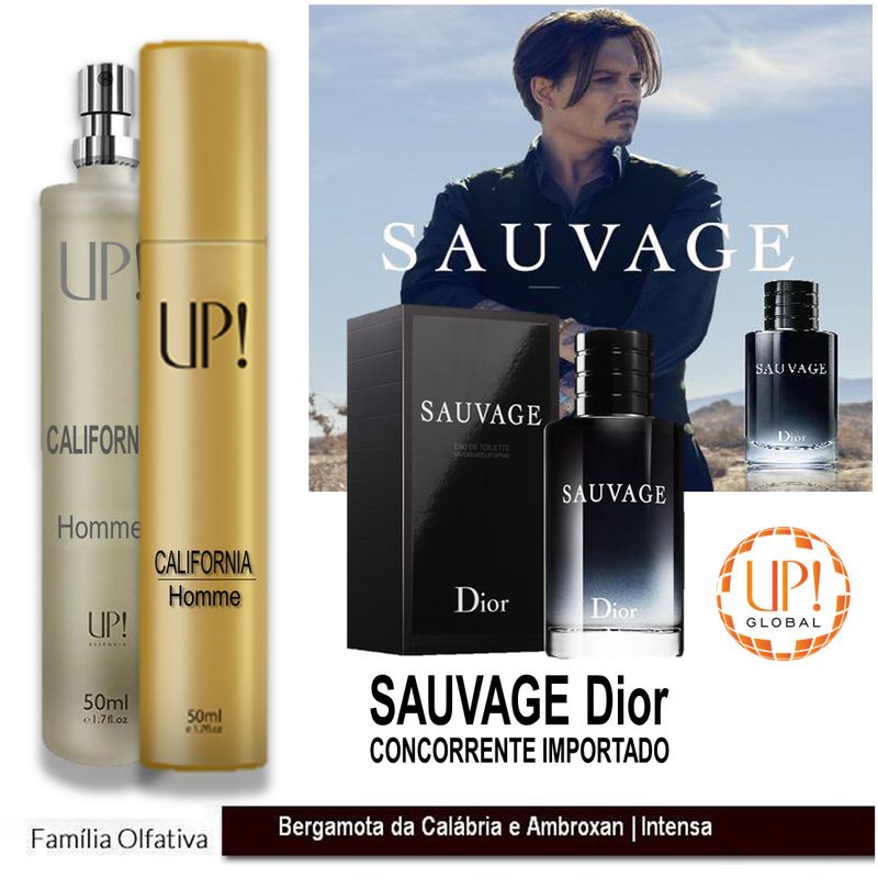 Perfume Up! California Homme 50ml - Sauvage Dior, Perfume Masculino  Up-Science Nunca Usado 53534042