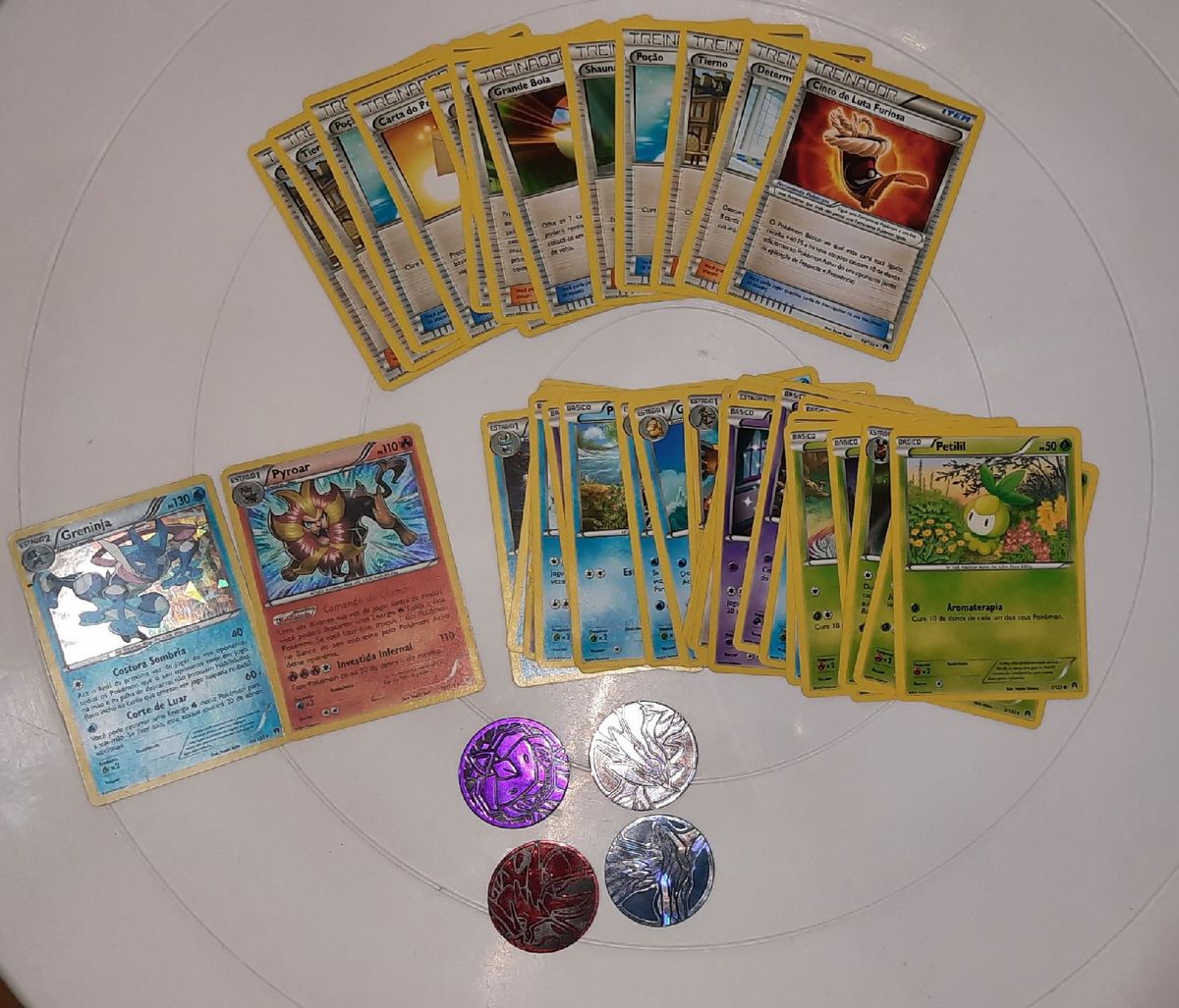 7 Cartas Pokémon Tipo Psíquico, Brinquedo Pokémon Nunca Usado 45337477