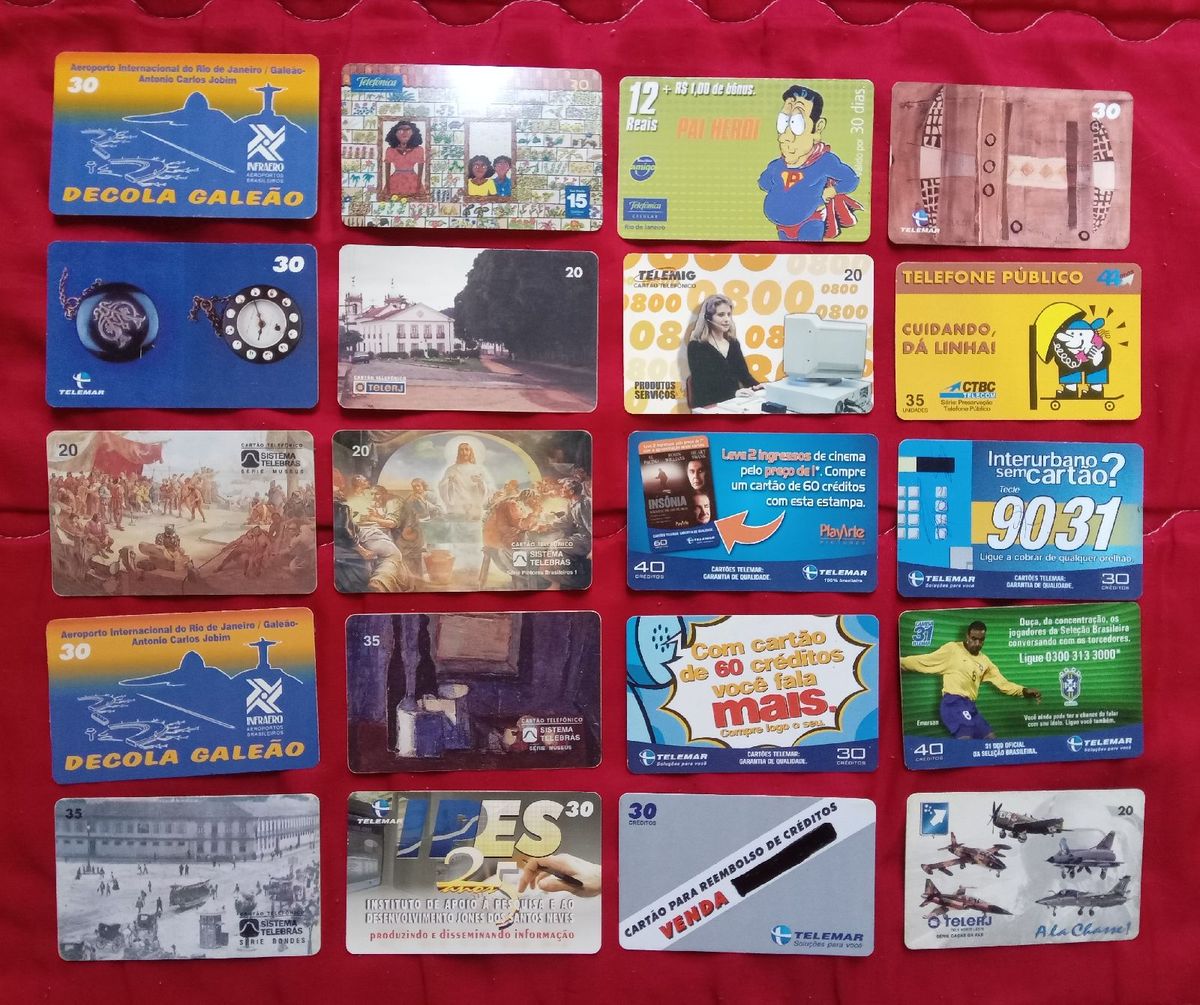 80 Cartões Antigos de Orelhao | Produto Vintage e Retro Usado 86176286 ...