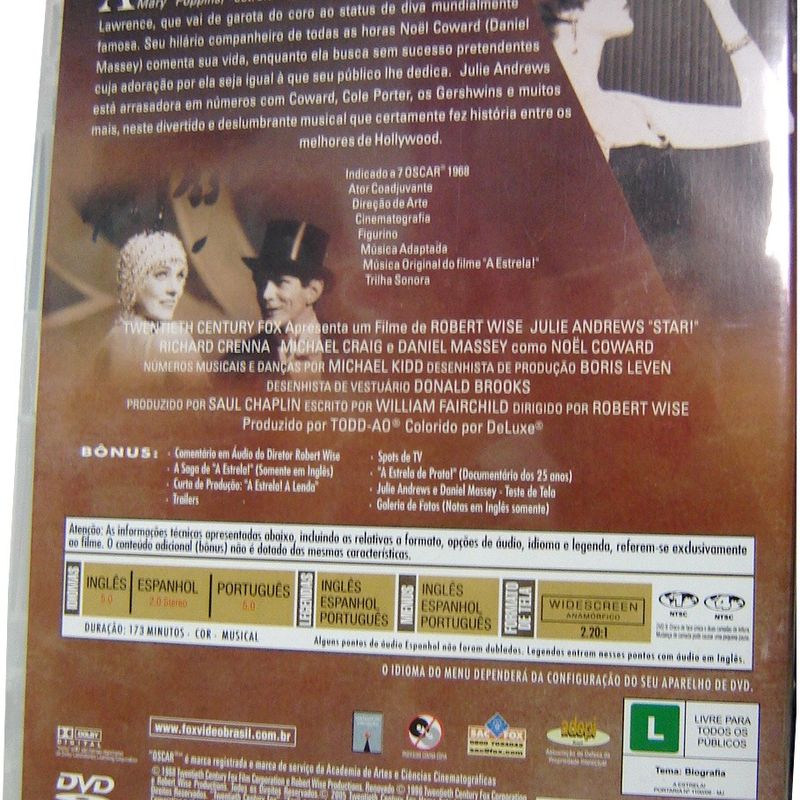 a Estrela Dvd Musical e Comedia Original Lacrado Dublado | Fox