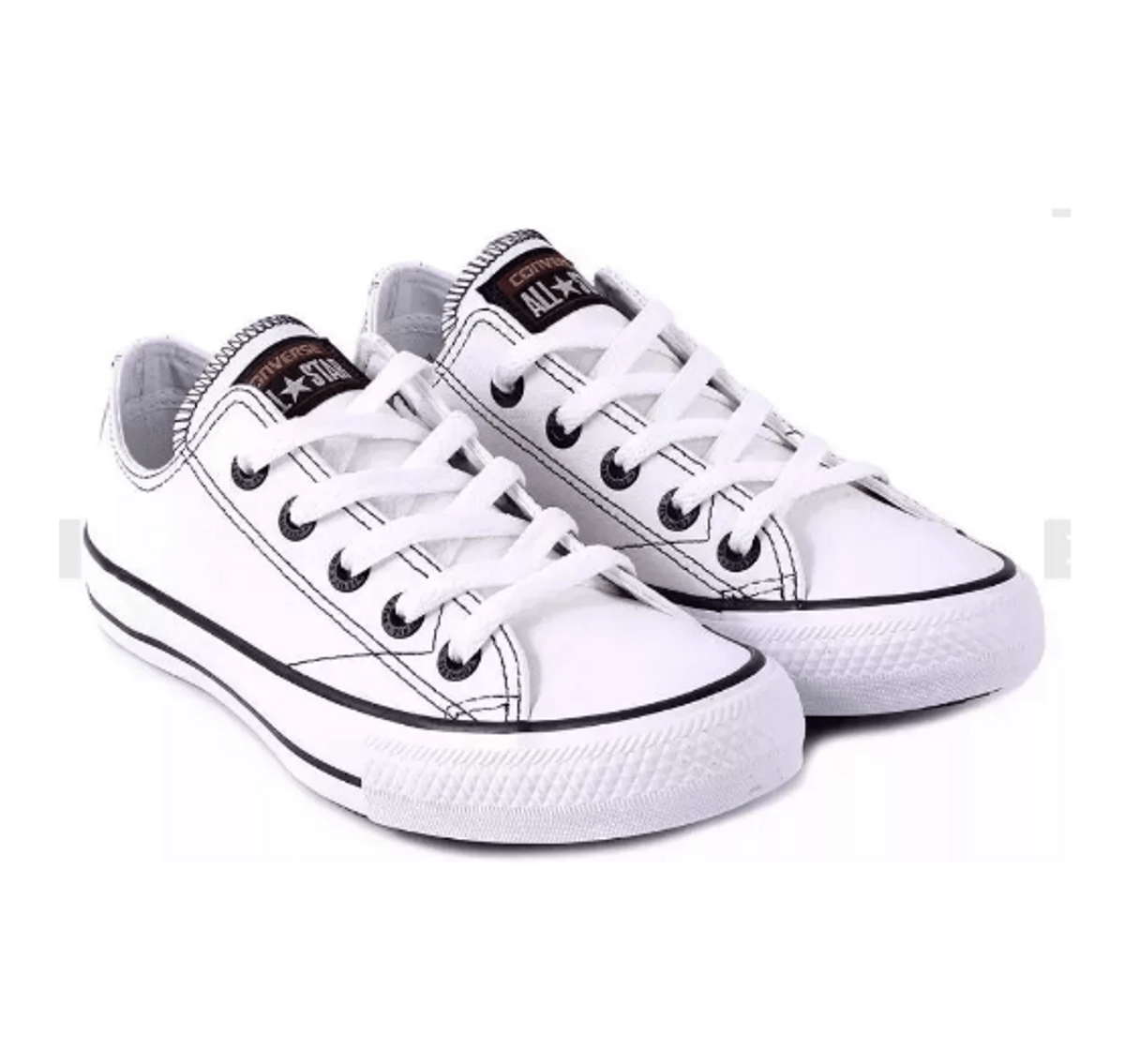 tenis all star em couro branco