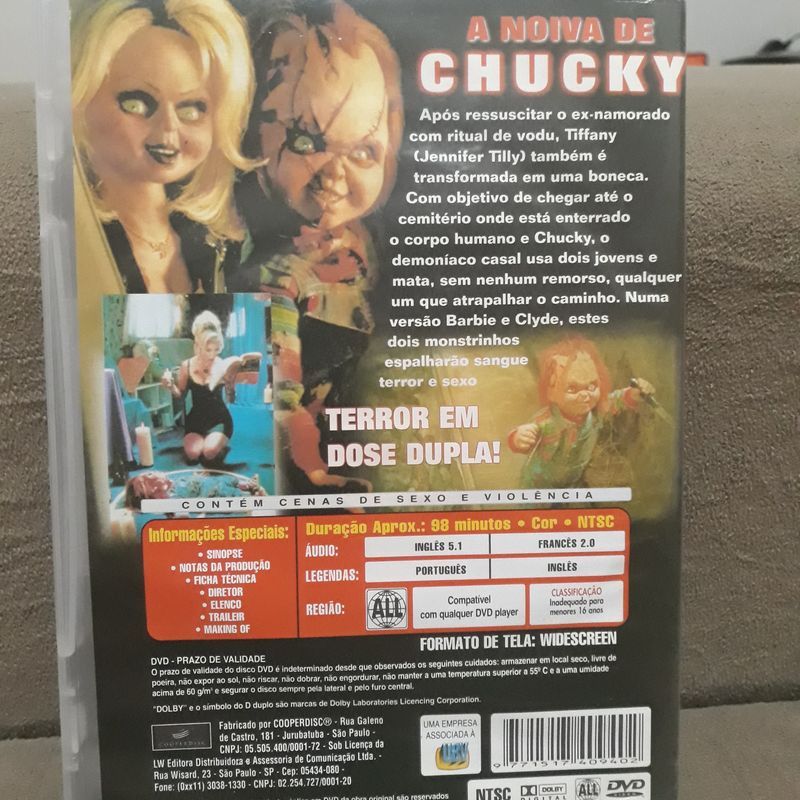 Coleção Filmes Dvd Chucky, Filme e Série Usado 86843488