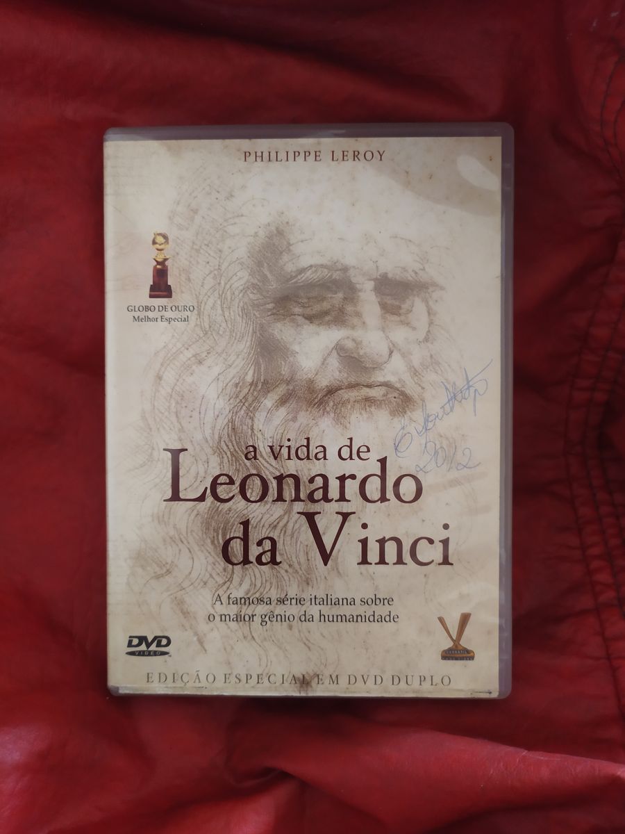 A Vida de Leonardo da Vinci Edição Especial Duplo Capa com Escrita a Caneta Filme e Série Dvd