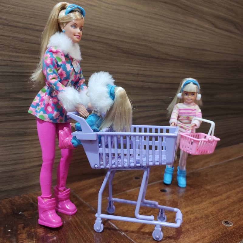 Brinquedo Cestinha Mercado Infantil Menina Barbie Compras