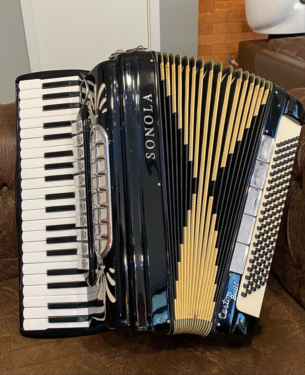 Acordeon Sonola Italiana 120 Baixos Teclado p/ Computador Sonola