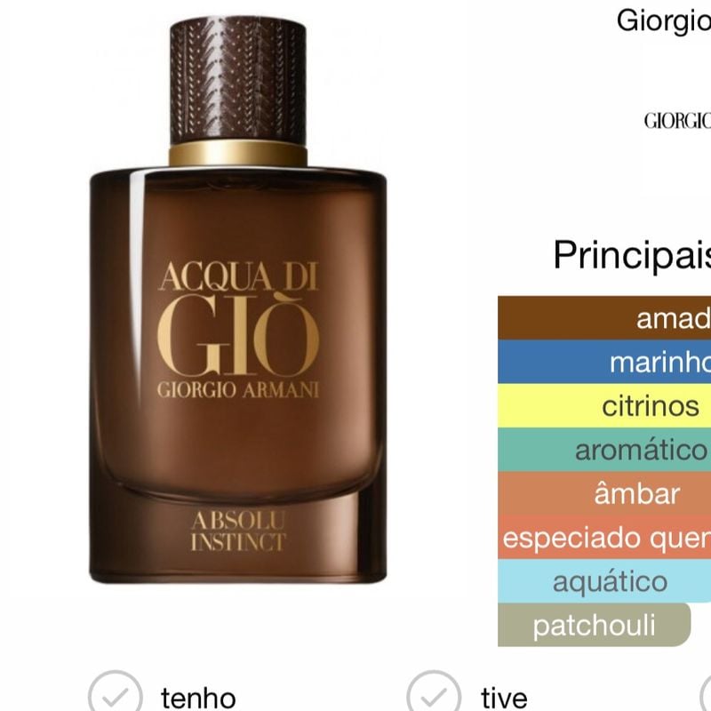 Acqua di giò absolu instinct giorgio clearance armani