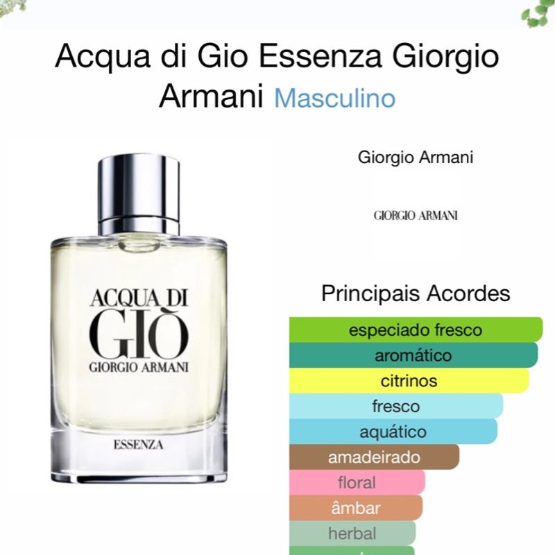 Acqua di gio essenza de giorgio sale armani