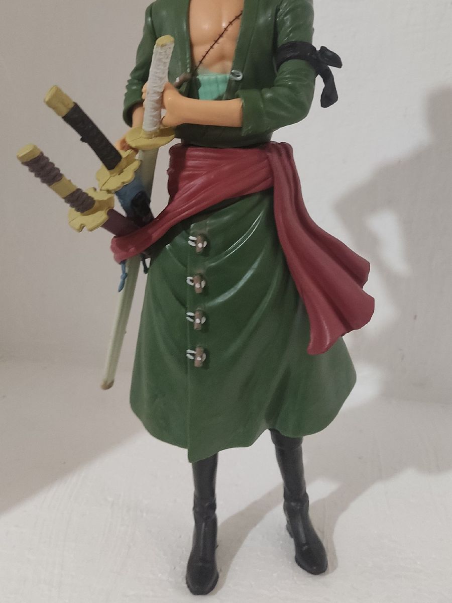 Action Figure Roronoa Zoro 28cm Anime Mangá One Piece Filme e Série