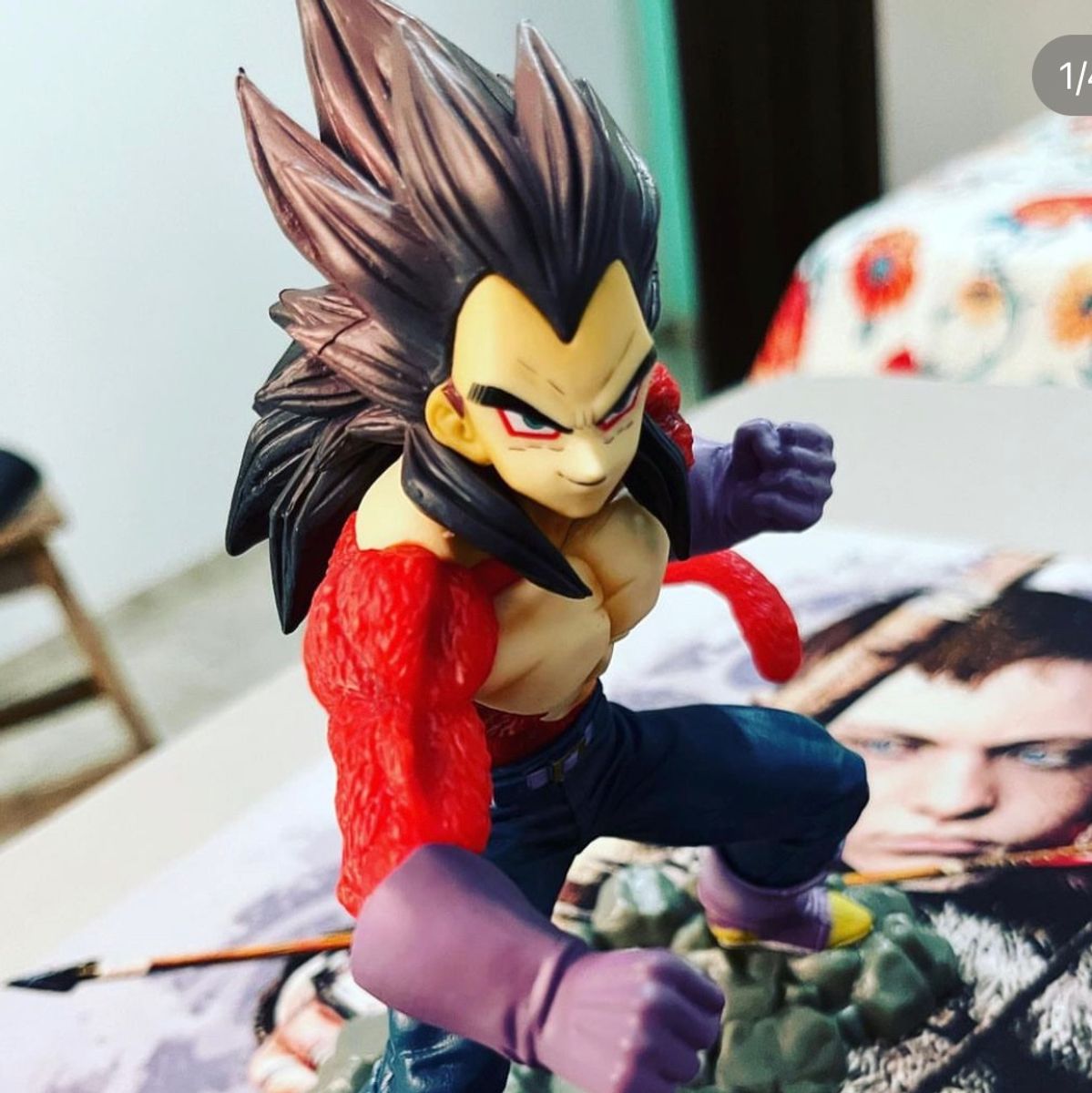 Action Figure Vegeta Ssj4 Dragon Ball Brinquedo N.M Nunca Usado