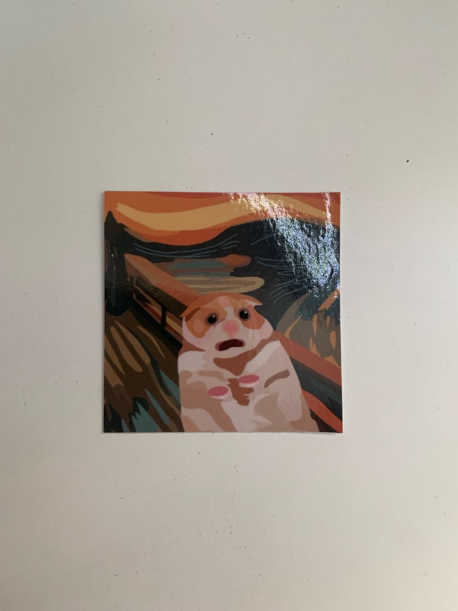 Adesivo Sticker Hamster O Grito Computador | Item de Papelaria Nunca ...