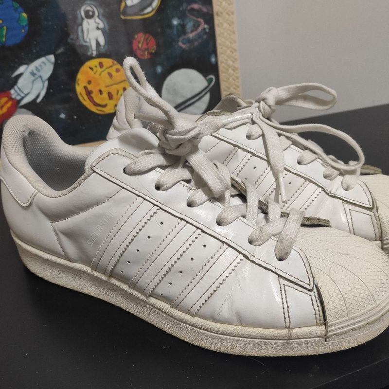 Adidas Branco Superstar 36 Tênis Feminino Adidas Usado 73048212