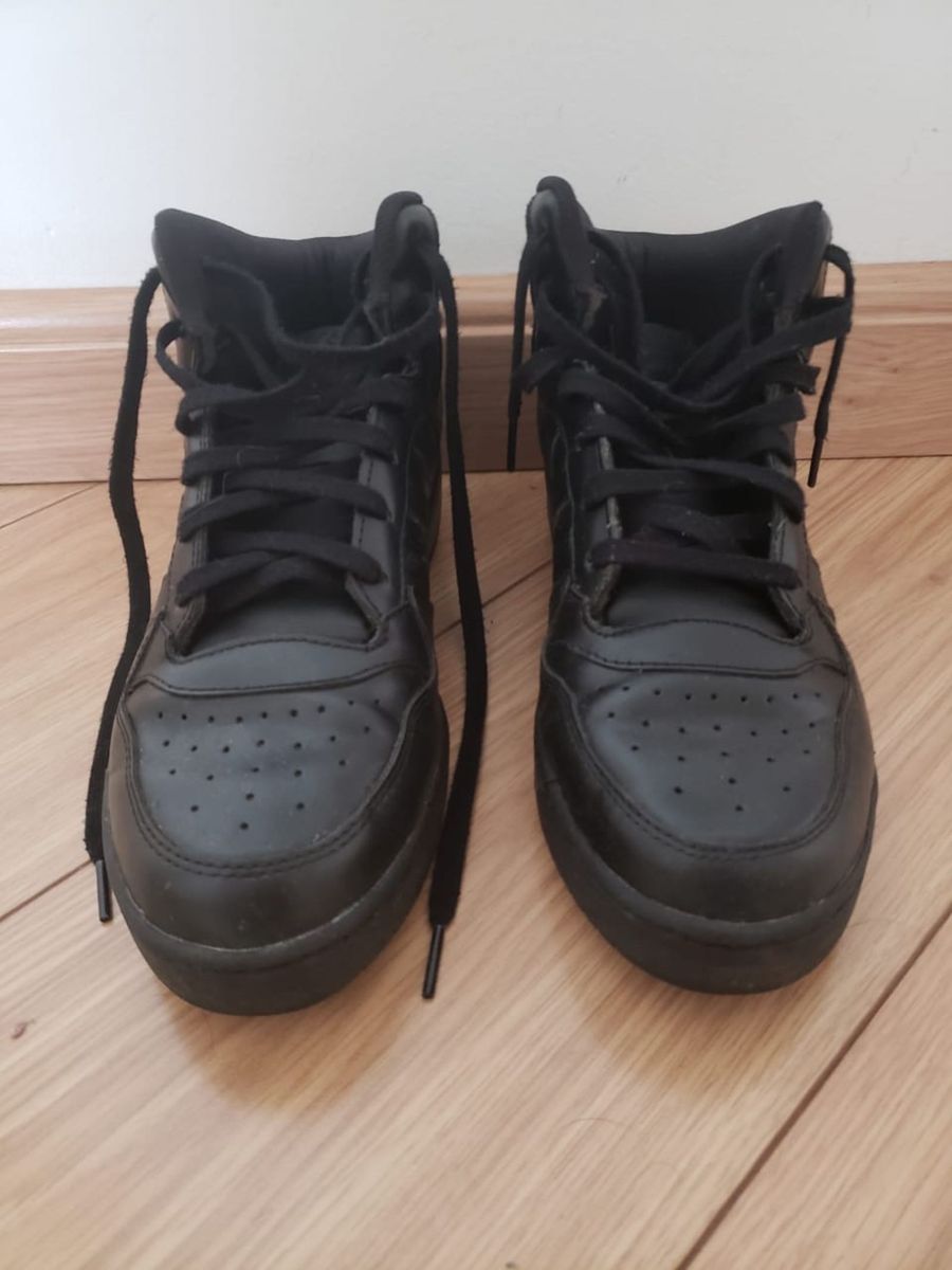 tenis adidas cano alto preto feminino