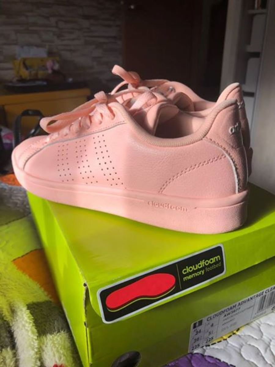 tenis adidas cloudfoam rosa
