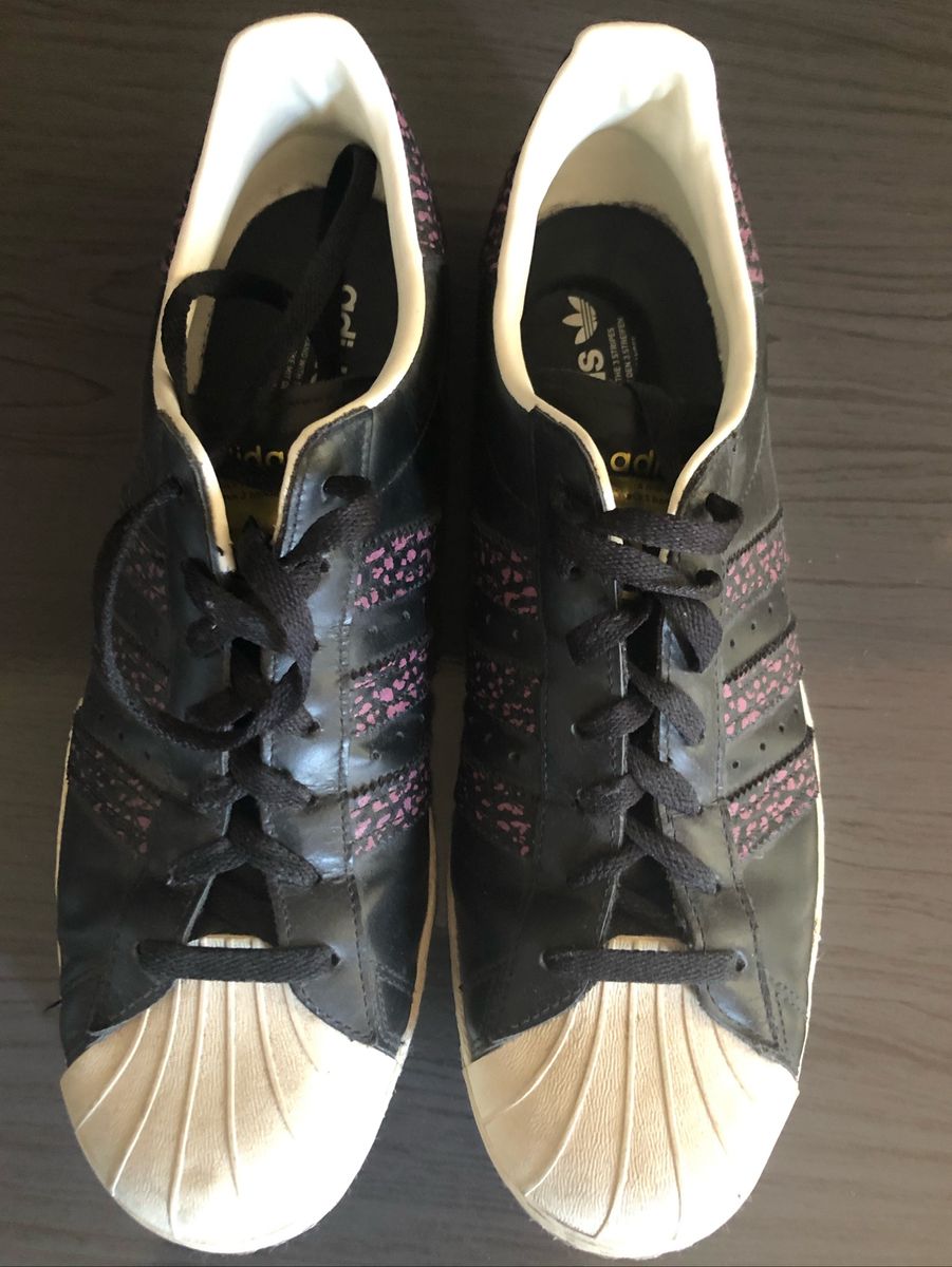 tenis adidas couro preto