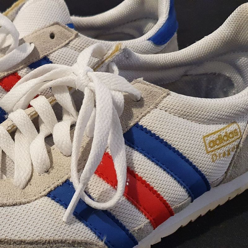 Adidas dragon blanc bleu on sale rouge