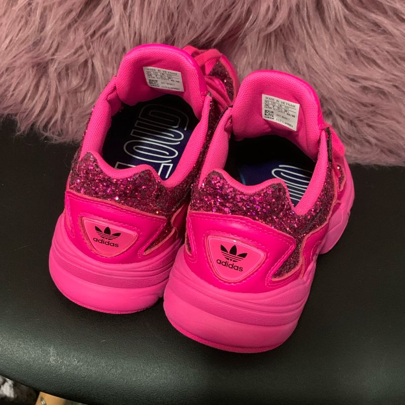 Adidas falcon best sale glitter shock pink