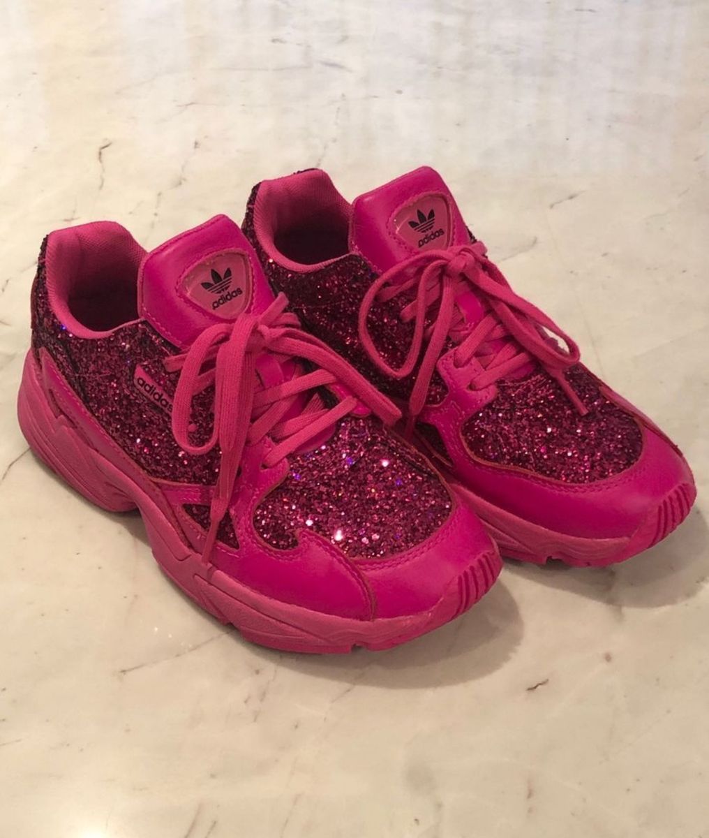 tenis adidas pink com glitter