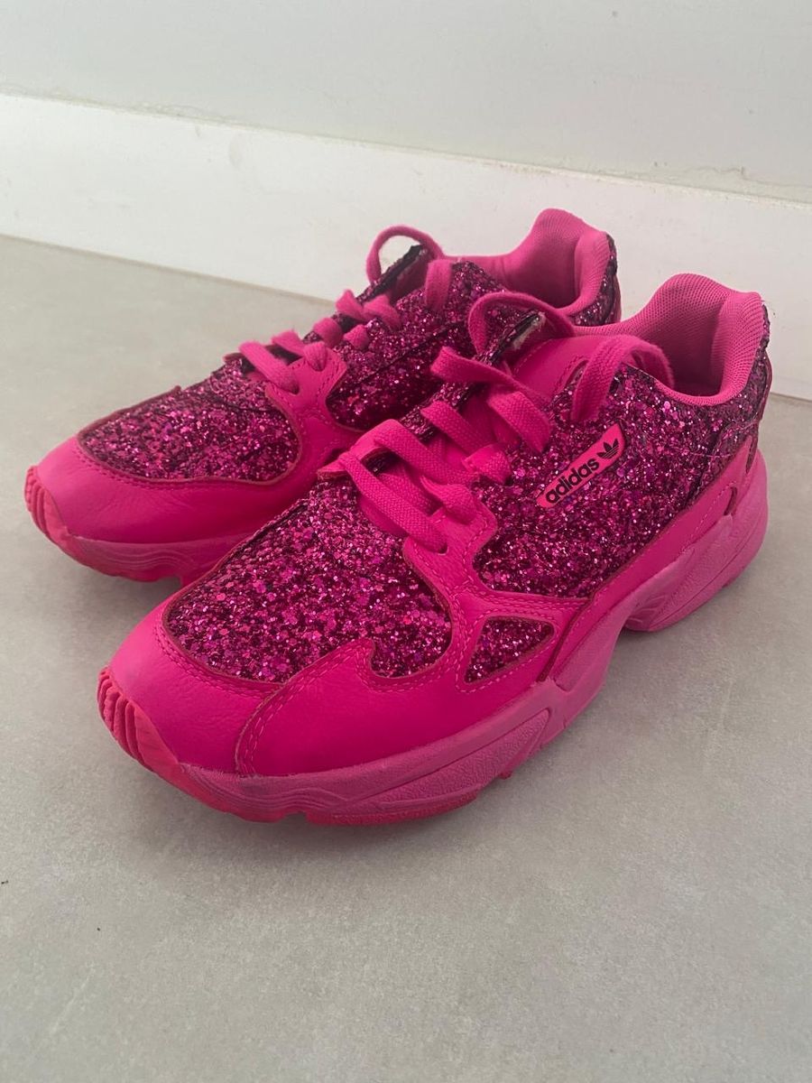 Adidas Falcon W Pink Glitter Tamanho 37 Br Bd8077 Adidas Originals Usado 102381798 enjoei
