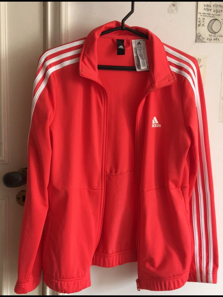 casaco vermelho adidas feminino