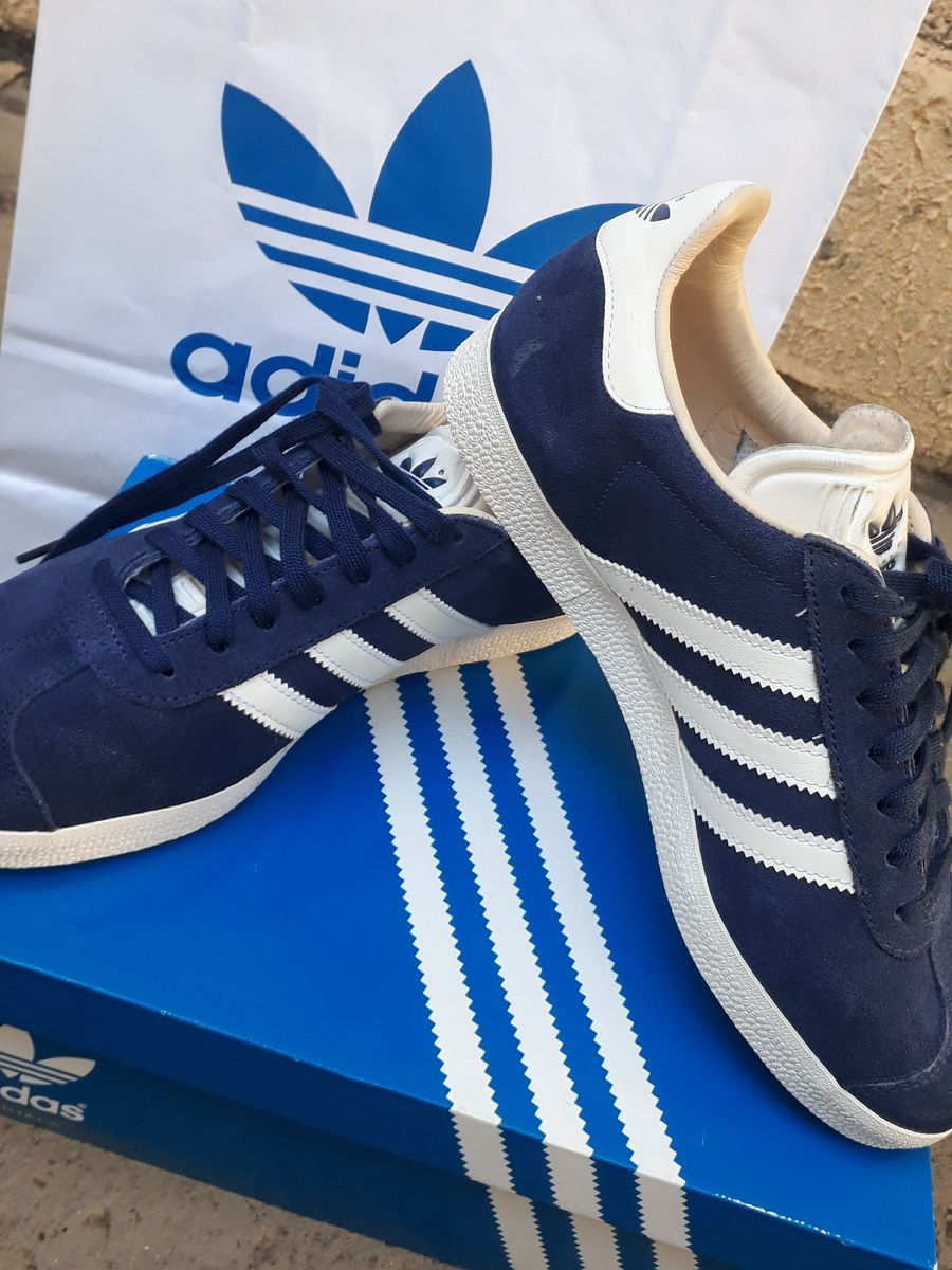 tenis adidas gazelle azul feminino