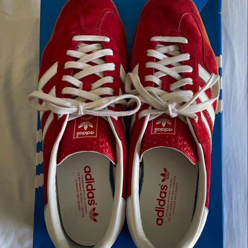 Adidas Gazelle Indoor Vermelho Og 44 T nis Masculino Adidas Usado 91969631 enjoei