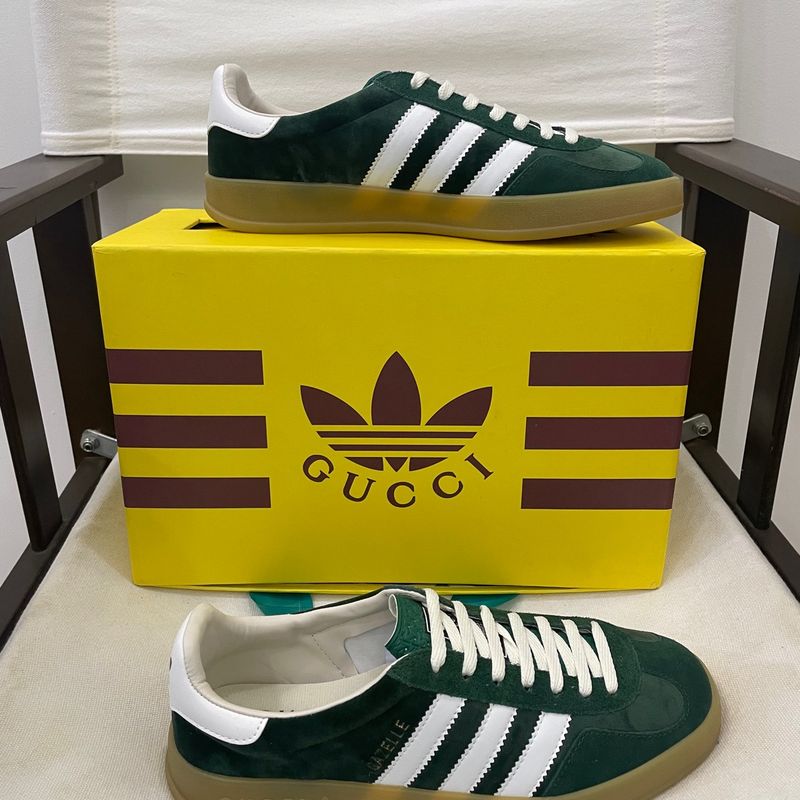 adidas gazelle silver green womens adidas x Gucci Gazelle Green GG Monogram  GlobalSneakers