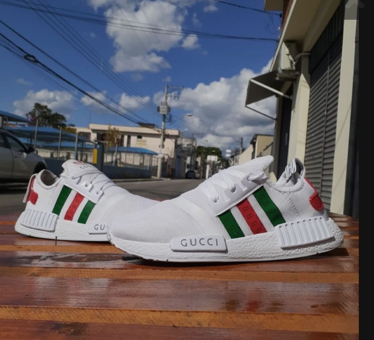 adidas nmd branco gucci