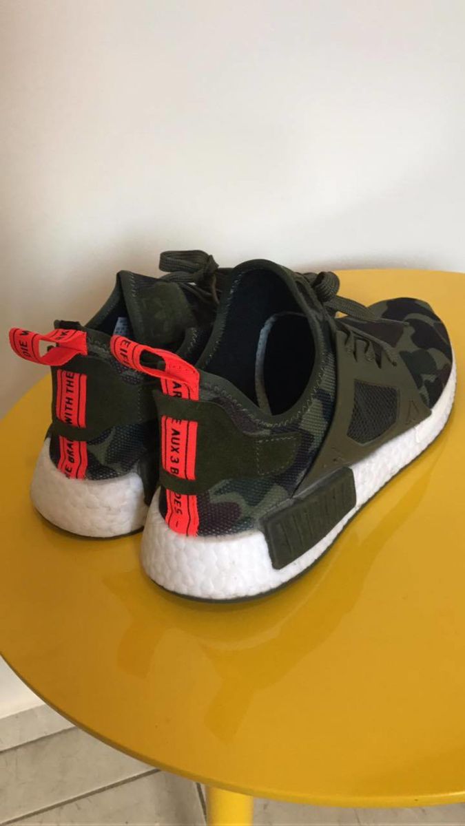 adidas nmd camuflado cinza