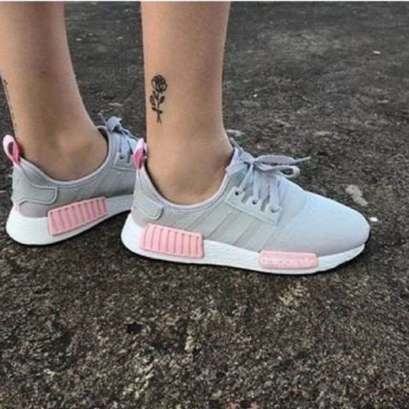 Tênis Adidas Nmd Branco e Rosa Envio Imediato!!