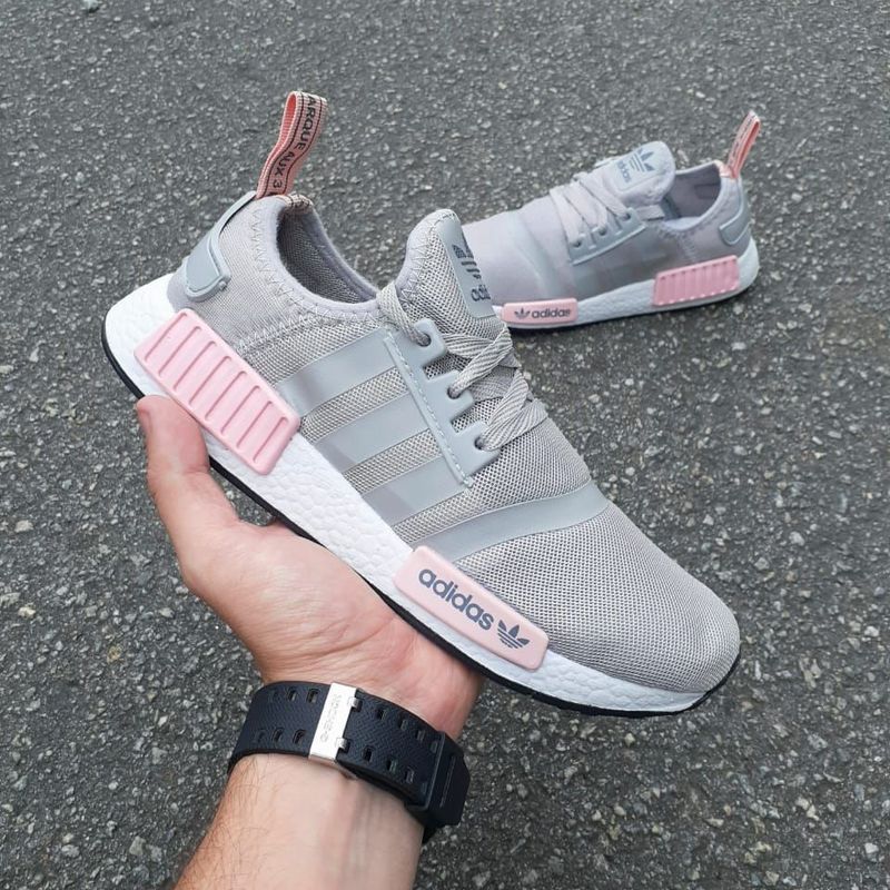 Adidas nmd feminino rosa e outlet cinza