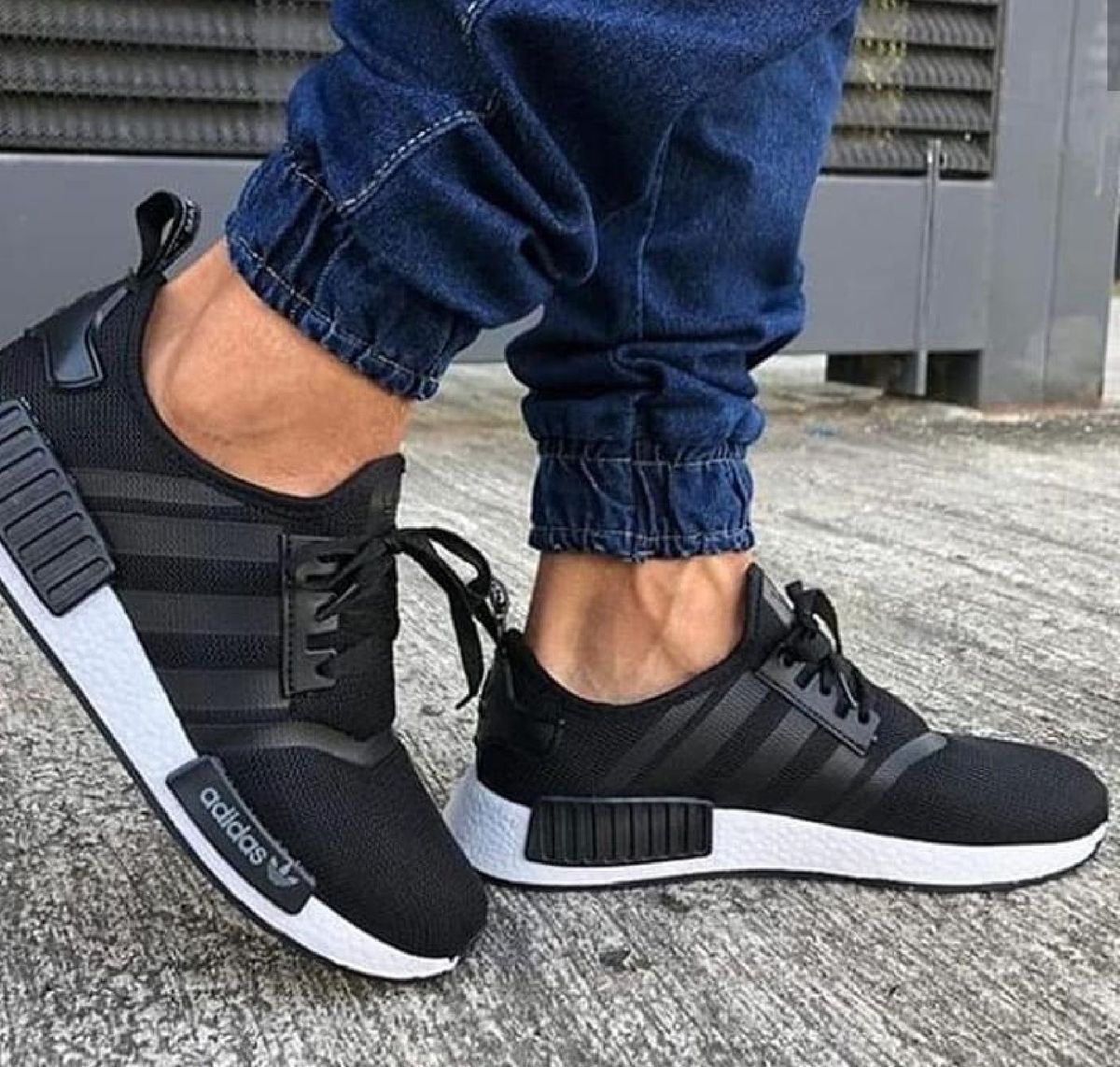 nmd adidas preto e branco