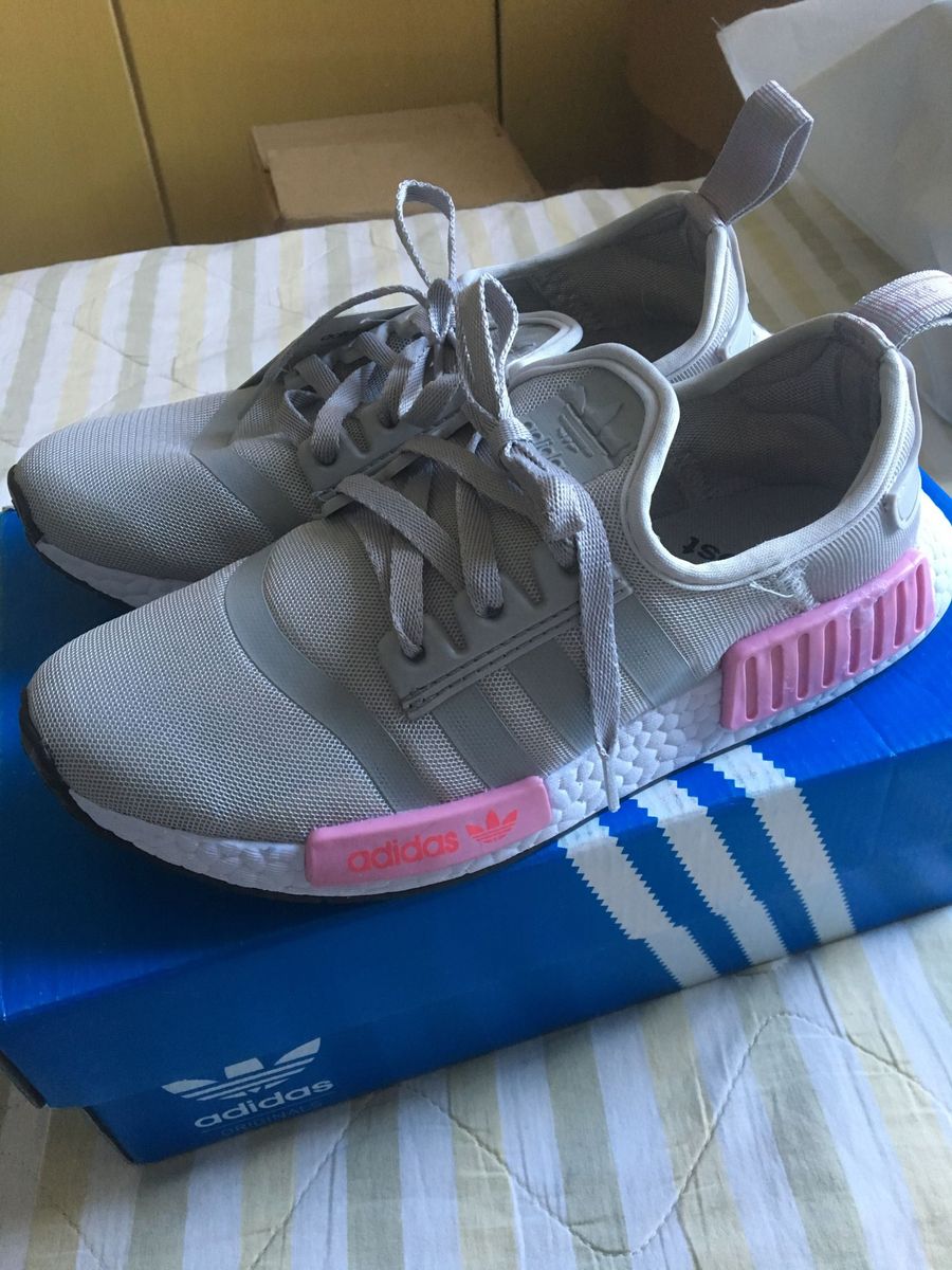 adidas nmd cinza e rosa