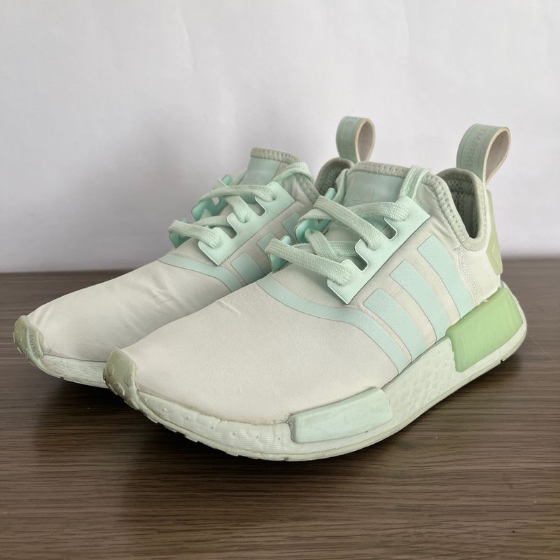 Adidas Nmd R1 Dash Green White  Tênis Feminino Adidas Usado