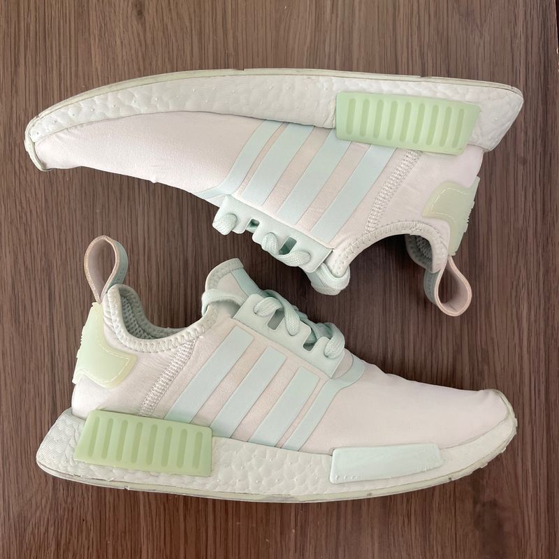 Adidas Nmd R1 Dash Green White | Adidas Usado 94576671 | enjoei