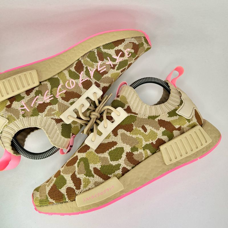 adidas gazelle silver green womens Adidas NMD R1 "Red Camo"  Beater Sneaker