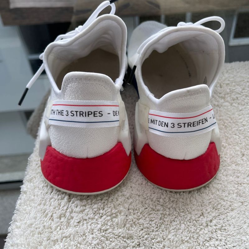 Adidas Nmd R1 V2 Branco Vermelho azul Tenis Masculino Adidas Usado 111401867 enjoei