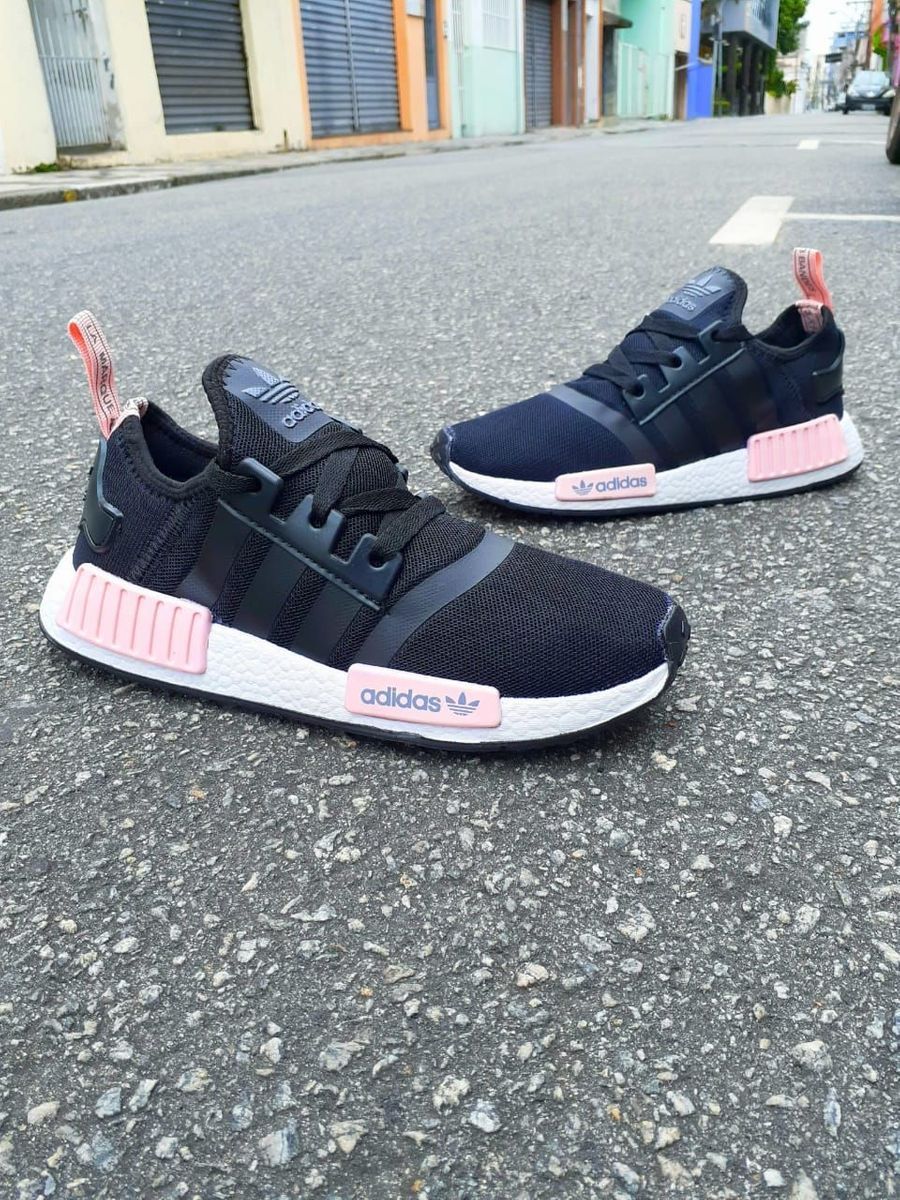 adidas nmd feminino cinza e rosa