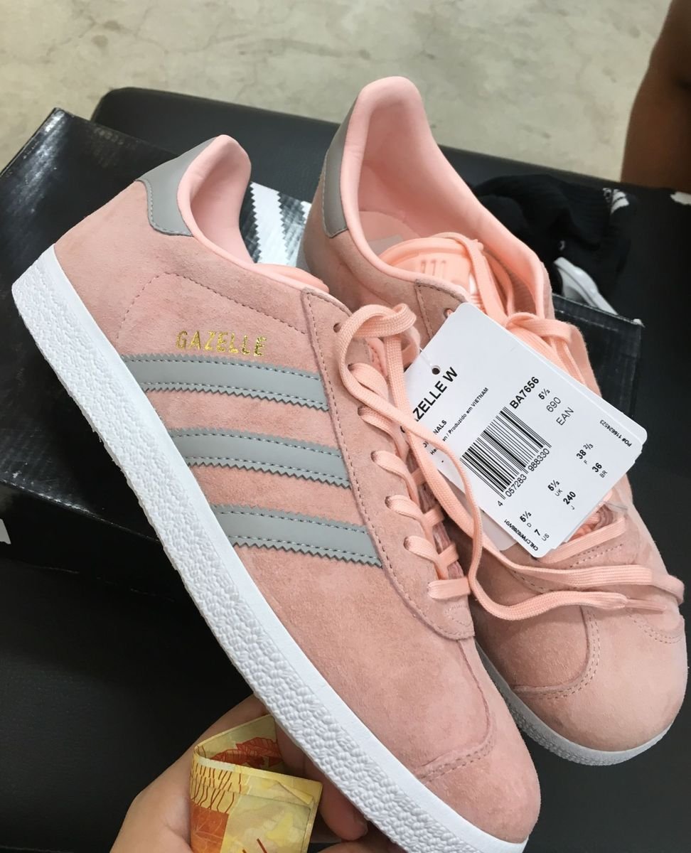 peach adidas gazelle