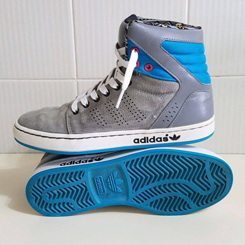 Adidas Originals Cano Alto Cinza Tênis Feminino Adidas-Originals