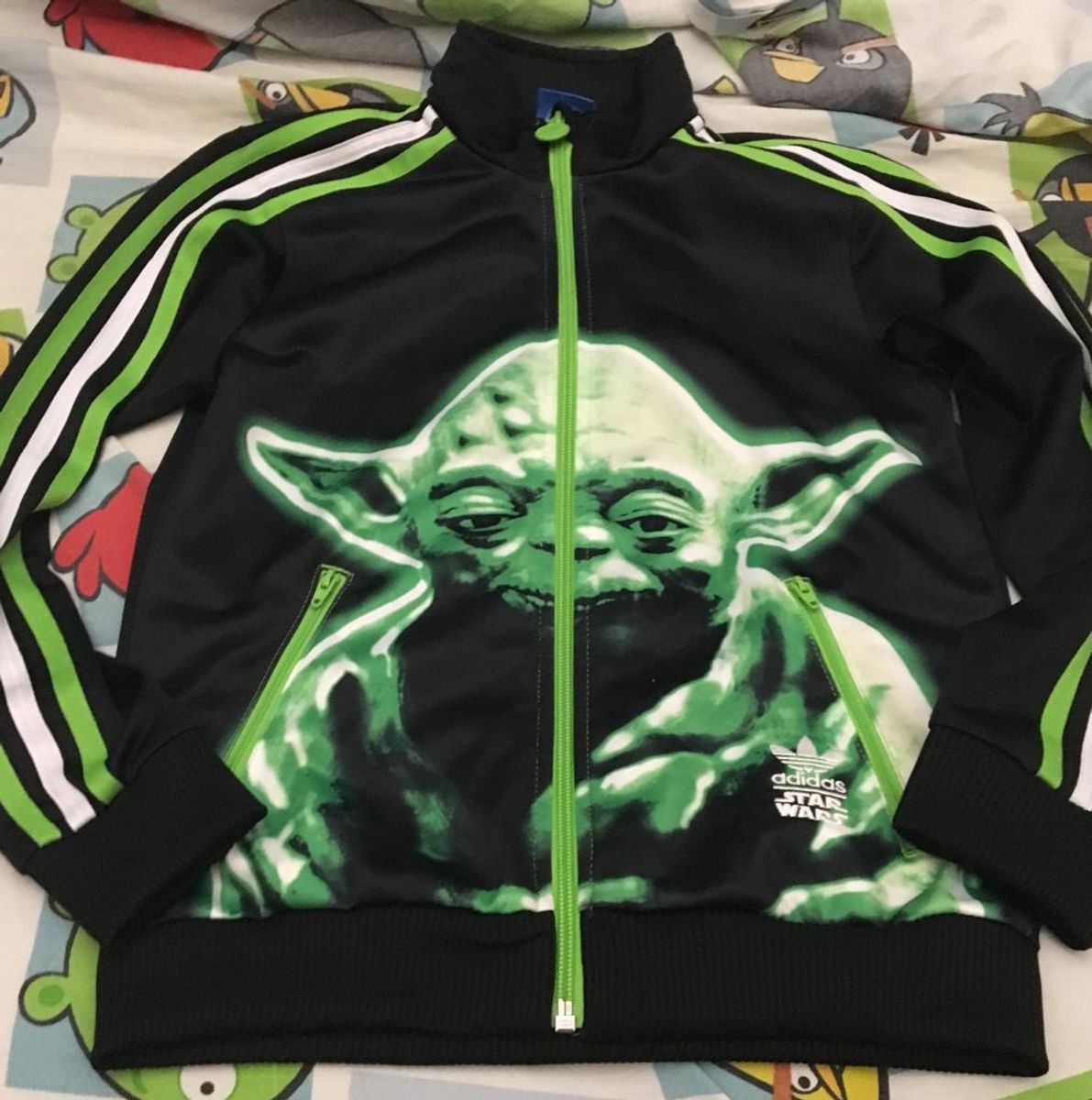Adidas Originals Jaqueta Preta Mestre Yoda Roupa Infantil Para Menino 