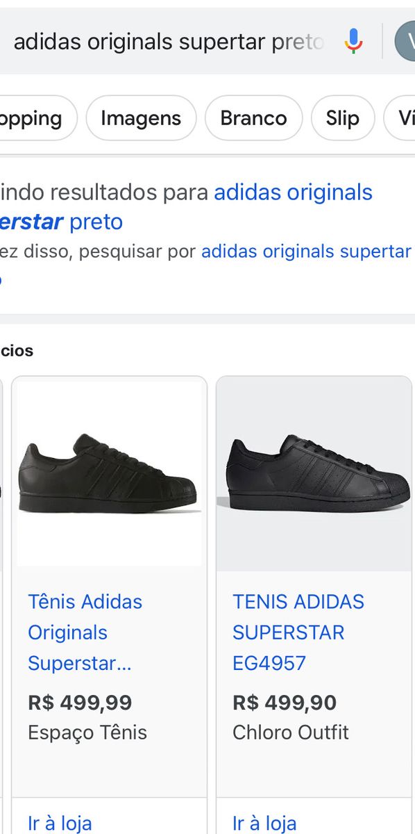 Tênis Adidas Originals Superstar Preto/Preto - Espaco Tenis