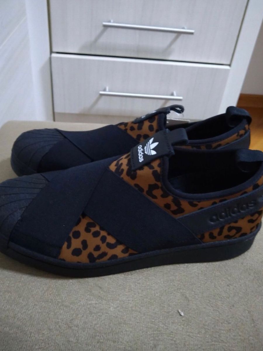 adidas slip on animal print