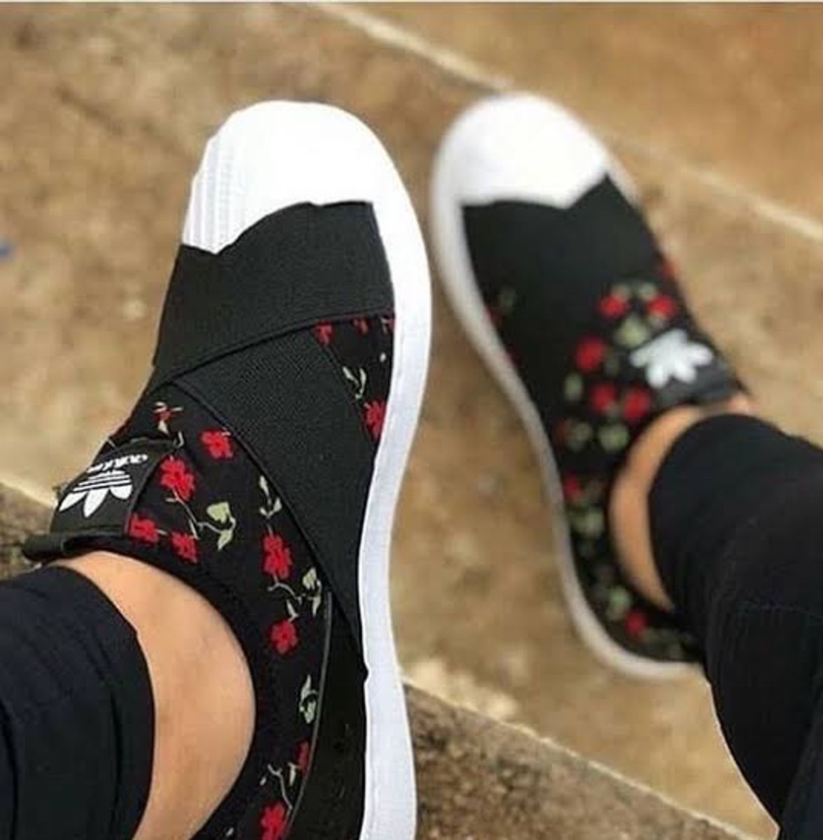 Slip on cheap adidas floral