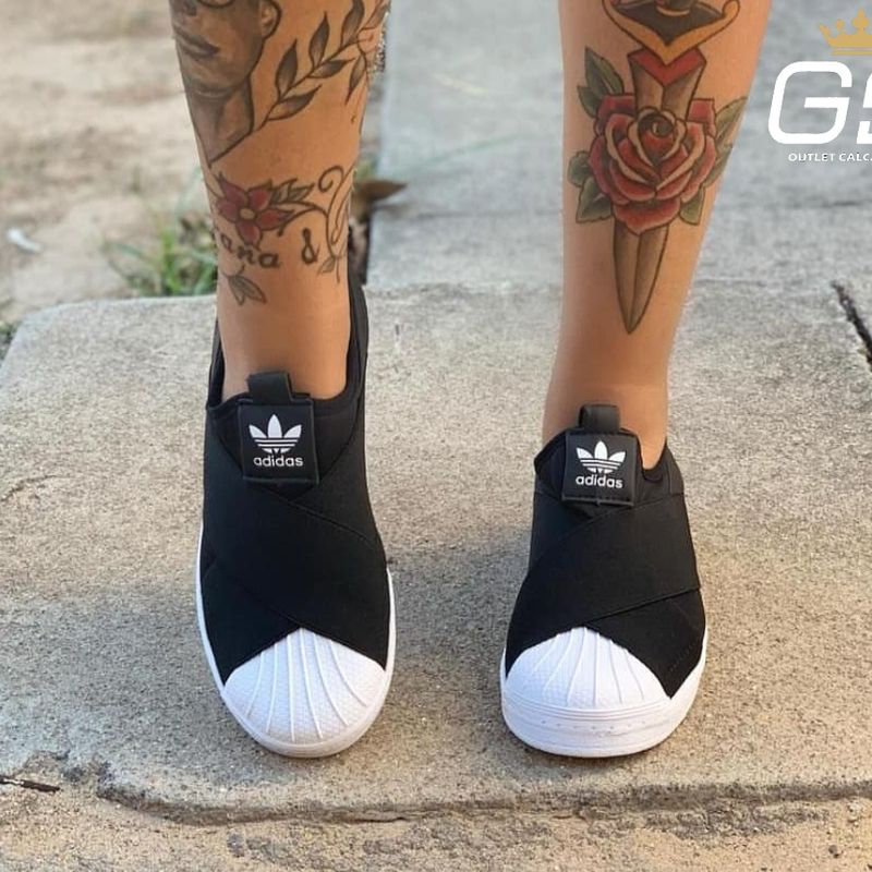 Tênis adidas slip on elástico store feminino original