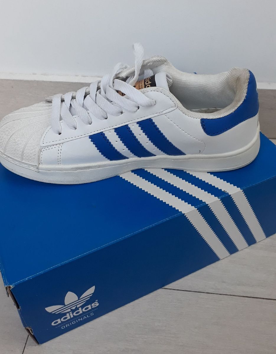 adidas superstar listra azul