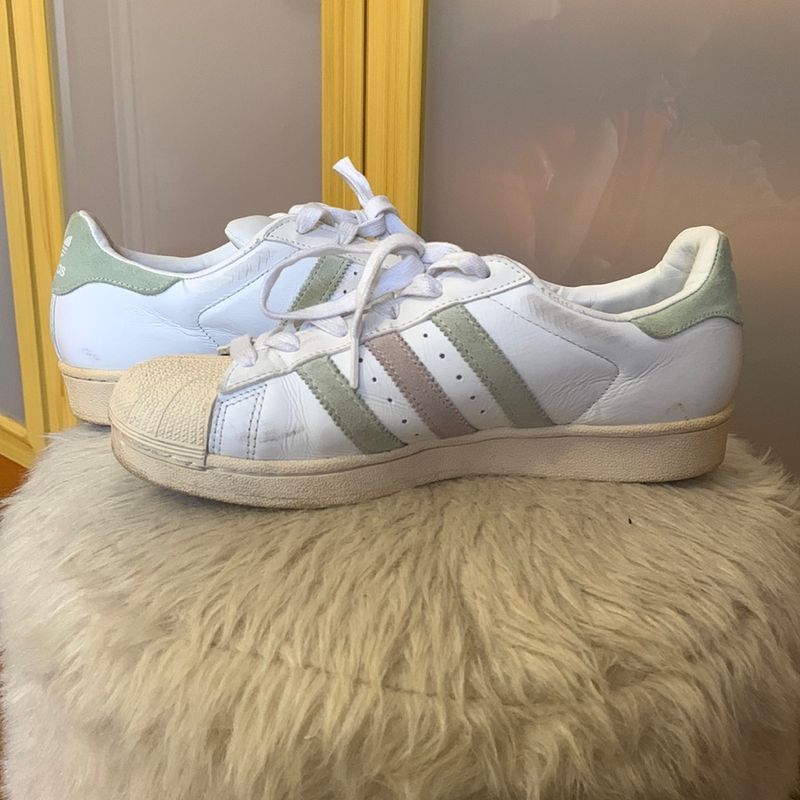 Tênis Adidas Superstar Feminino - Branco/Verde